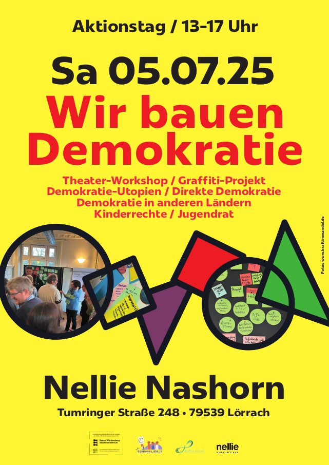 Aufruf zur Veranstaltung Wir bauen Demokratie im Nellie Nashorn